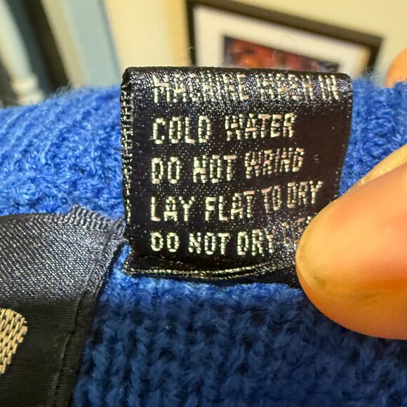 VINTAGE New York Giants Starter Sweater Pullover Sideline Gear 90's Mens Large - Picture 11 of 11